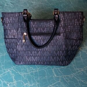 Elegant Black Monogram Shoulder Bag
